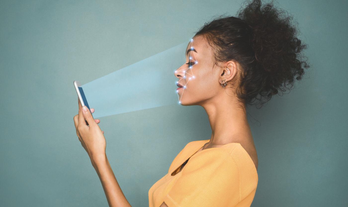 Gezichtsherkenning mobiele telefoon Gezichtsherkenning mobiele telefoon