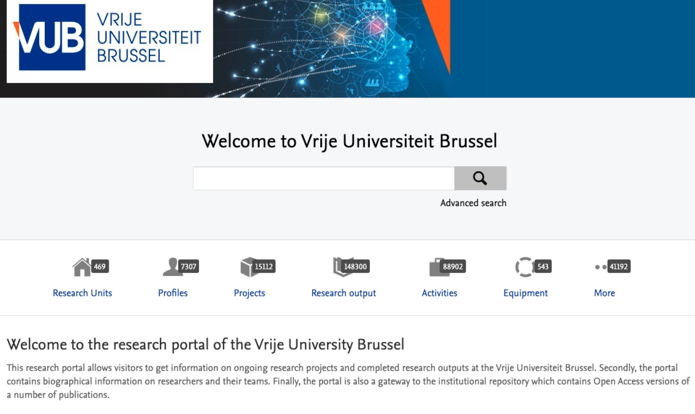 Homepage PURE VUB