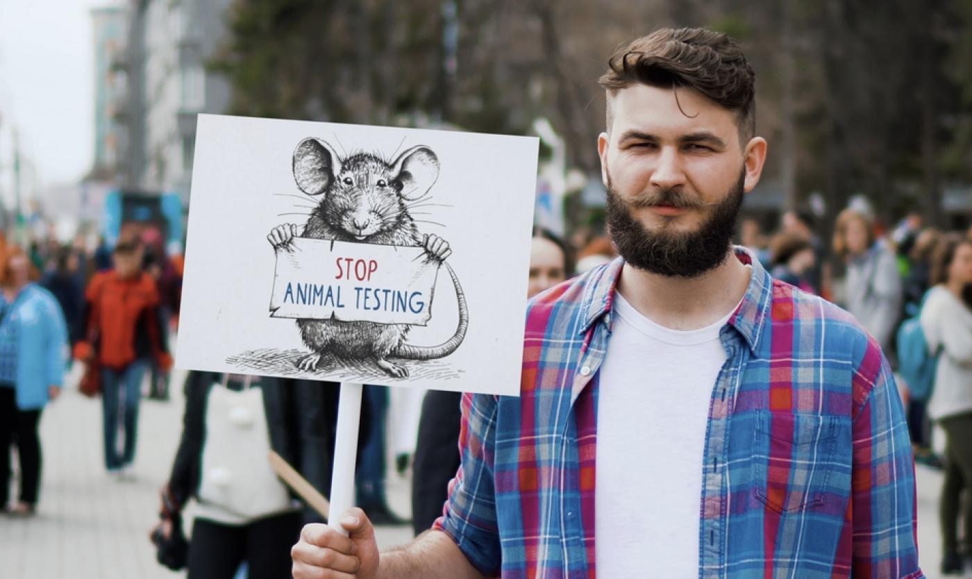 Protest tegen dierproeven