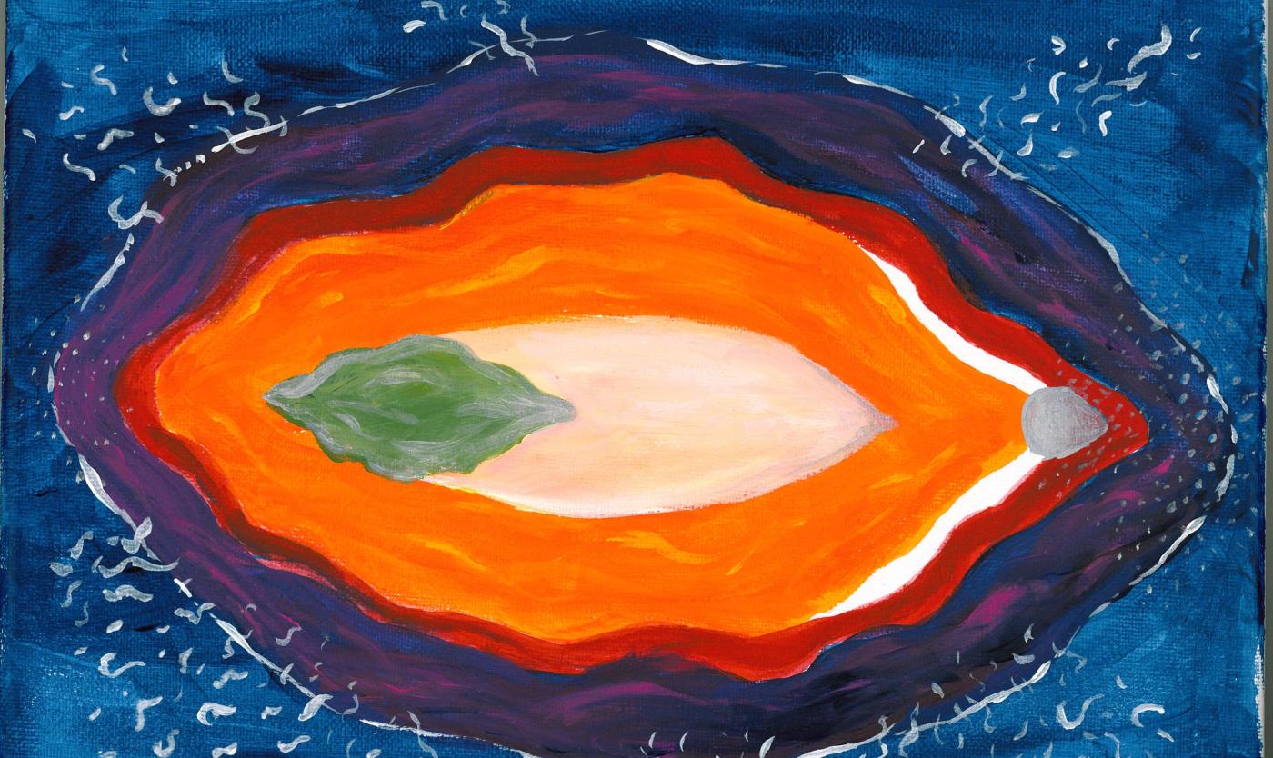 Schilderij van een vulva 