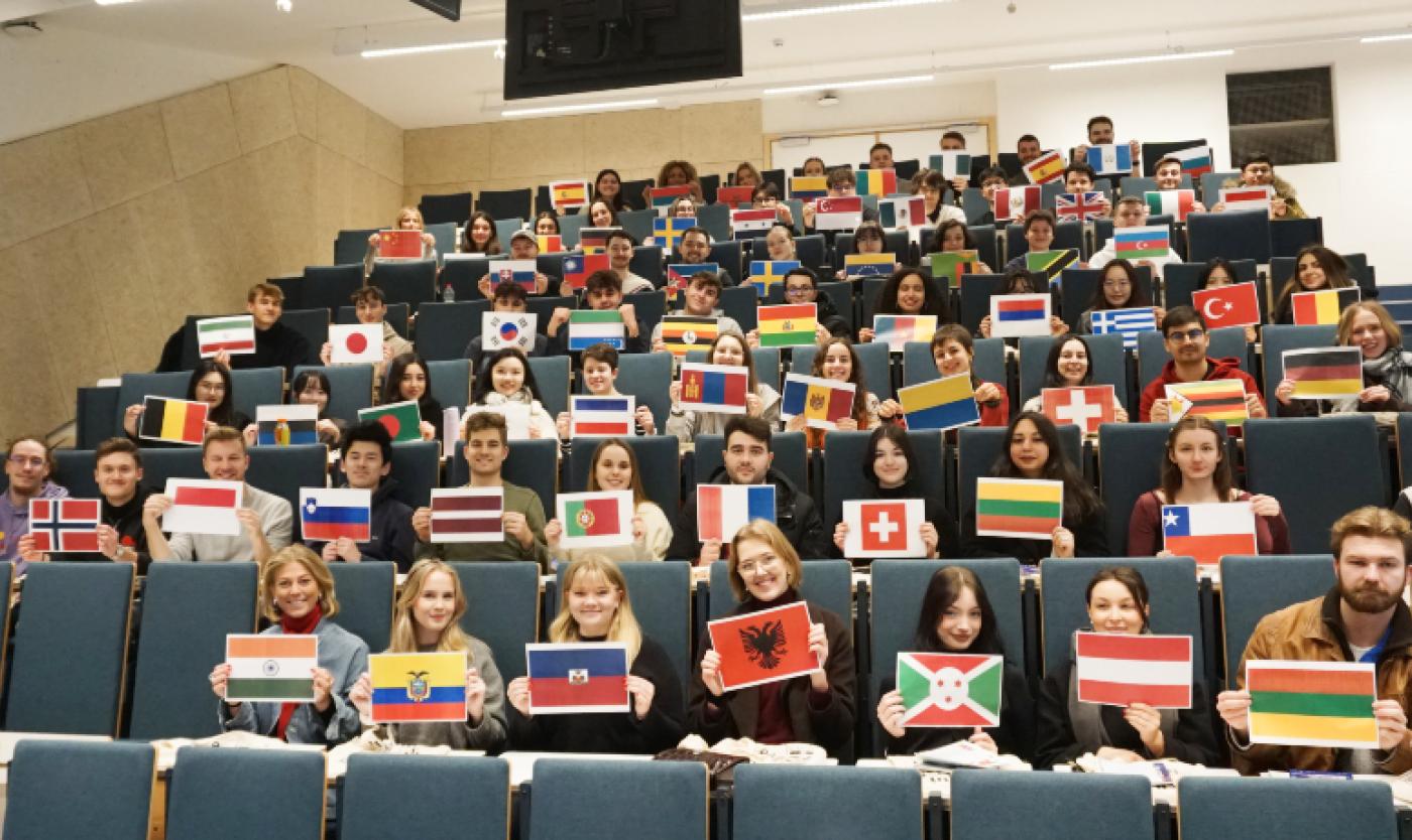 newly arrived international exchange students 