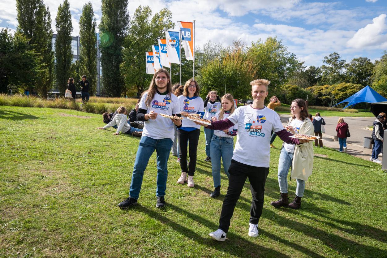 VUB-studenten op onthaaldag