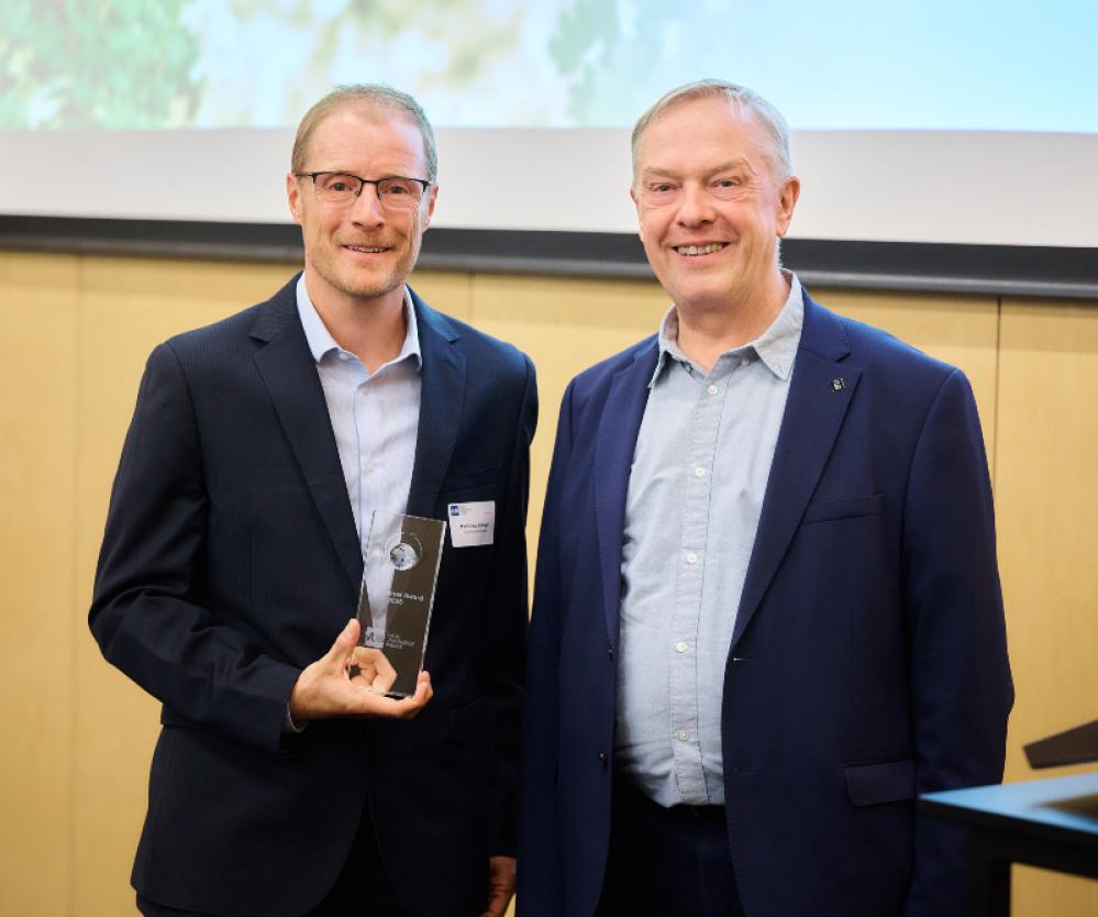 Professor Matthieu Kervyn with rector