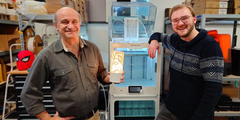 VUB-alumnus Wesly Jacobs (R) met Marc Goldchstein VUB-alumnus Wesly Jacobs (R) met Marc Goldchstein