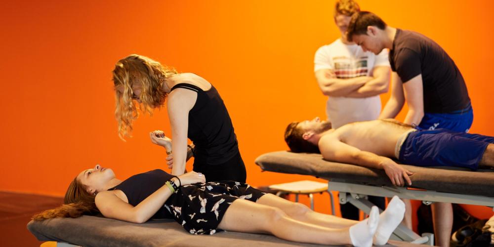 Studenten kinesitherapie aan de VUB 